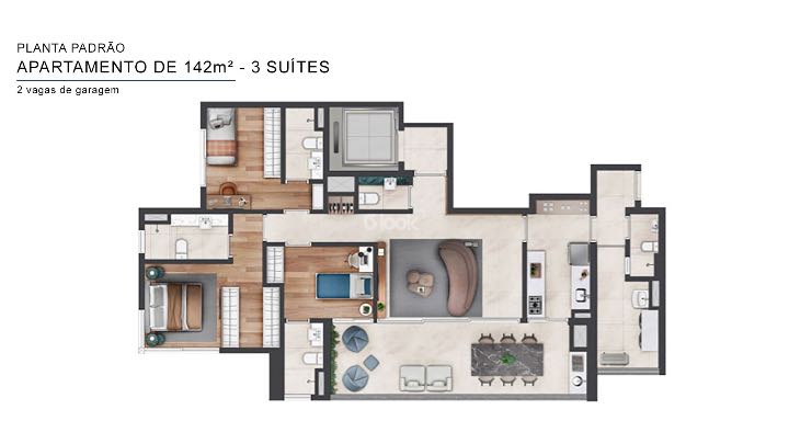 Apto. Tipo - 142 m²