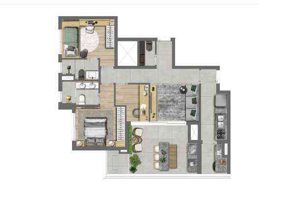 Apto. Tipo - 87 m²