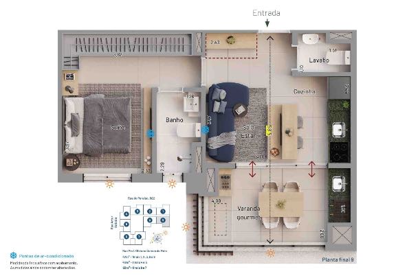 Apto. Tipo - 45 m²