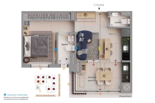 Apto. Tipo - 45 m²