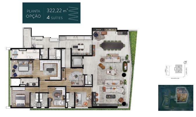 Apto. Tipo - 322 m²