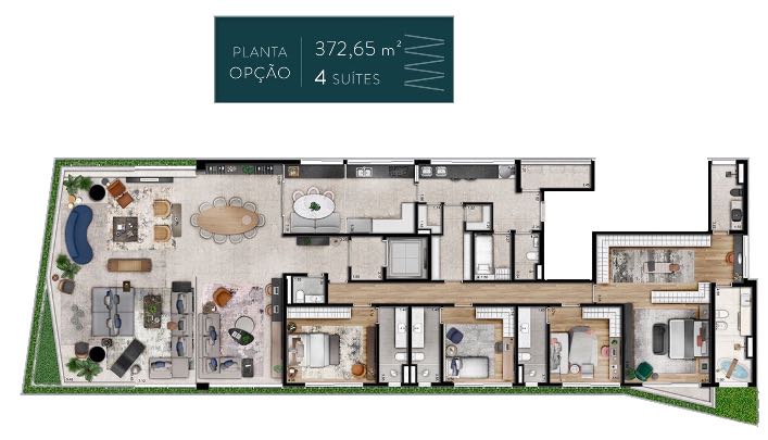 Apto. Tipo - 397 m²