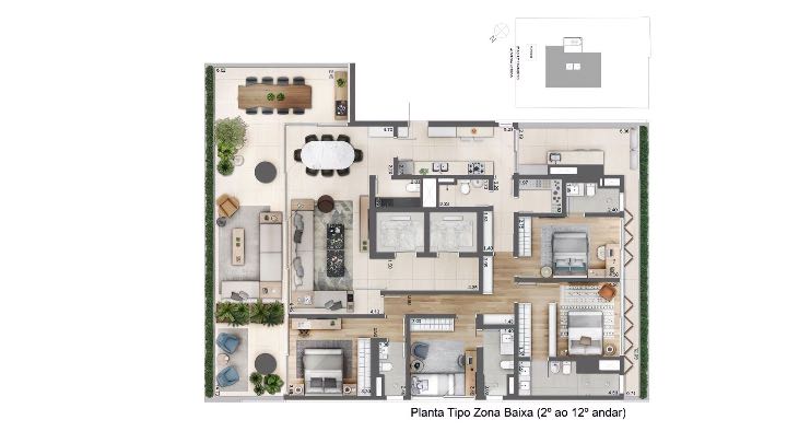 Apto. Tipo - 263 m²