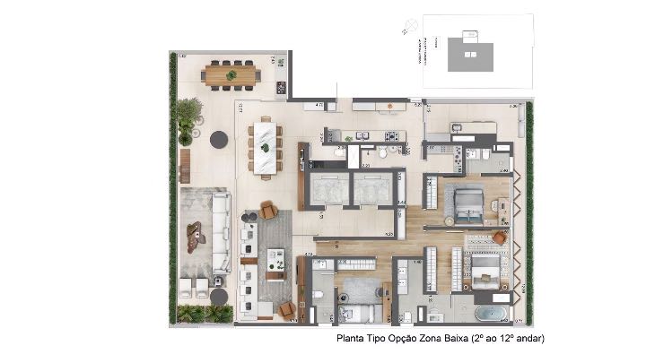 Apto. Tipo - 263 m²