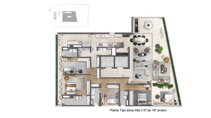 Apto. Tipo - 263 m²