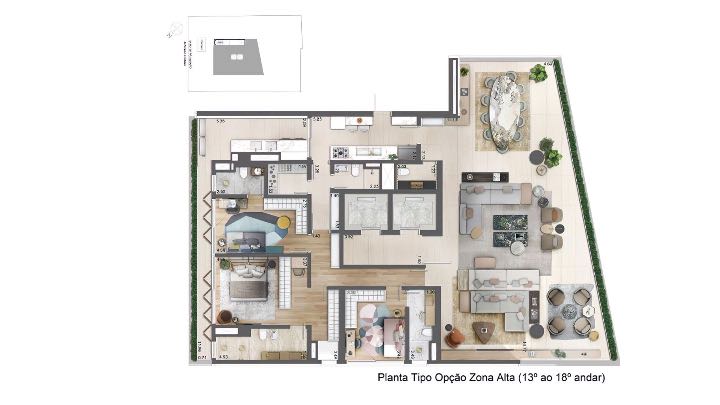 Apto. Tipo - 263 m²