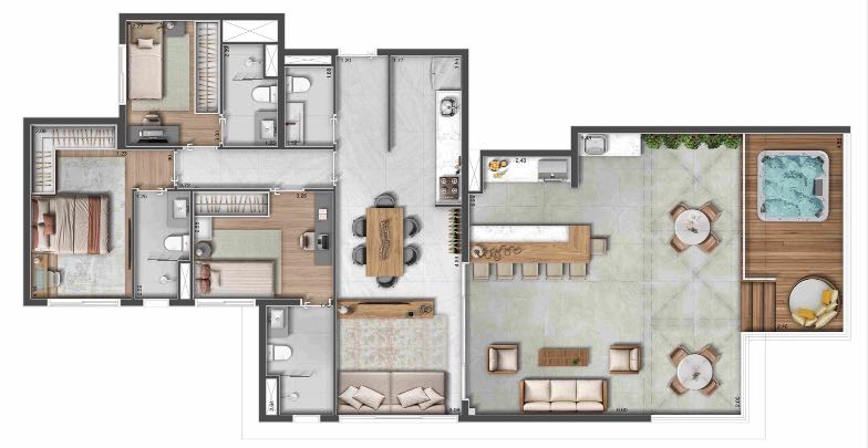 Cobertura - 137 m²