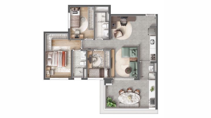 Apto. Tipo - 78 m²