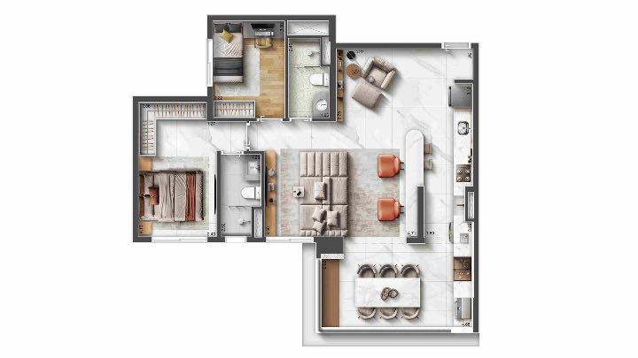 Apto. Tipo - 78 m²