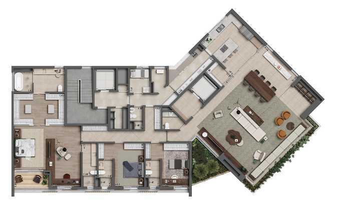 Apto. Tipo - 340 m²