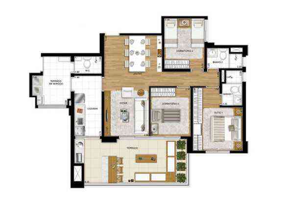 Apto. Tipo - 104 m²